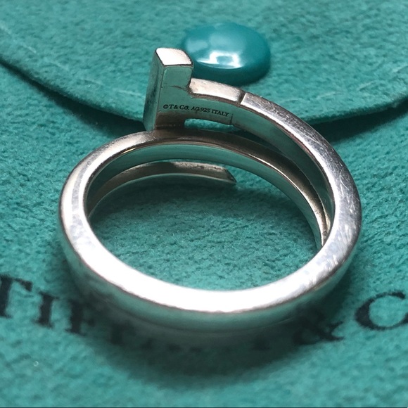 Tiffany & Co. Sterling Silver T-Square Wrap Ring - Picture 3 of 3